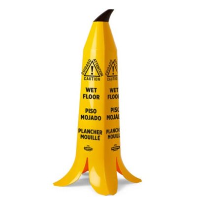 2 Ft "Banana" Wet Floor Sign, each